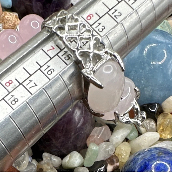 Pink Quartz silver gem ring - Picture 3 of 6